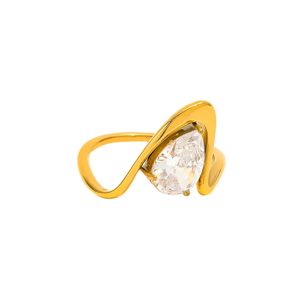Pear Wave Ring