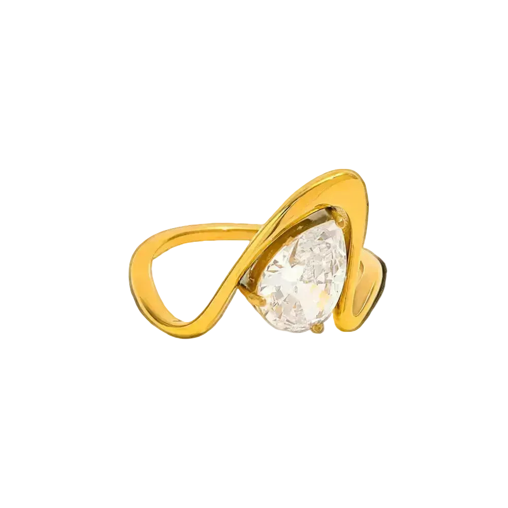 Pear Wave Ring
