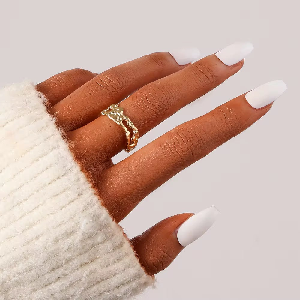 Open Igneous Silver Ring