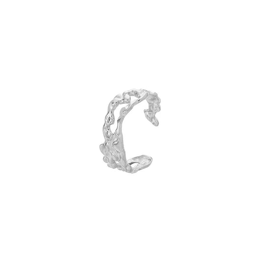 Open Igneous Silver Ring