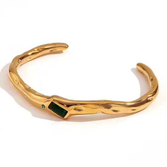 Baguette Emerald Bangle