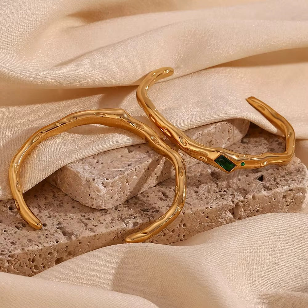 Baguette Emerald Bangle