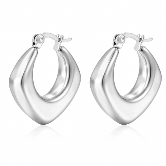 Society Silver Hoops