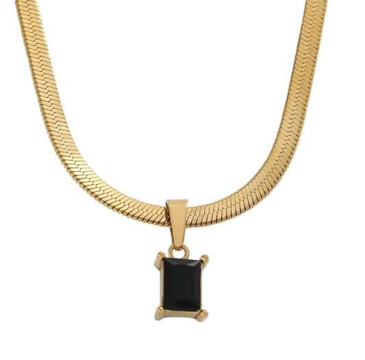 Baguette Onyx Pendant