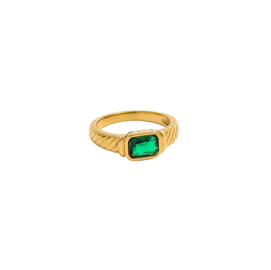 Baguette Twisted Ring