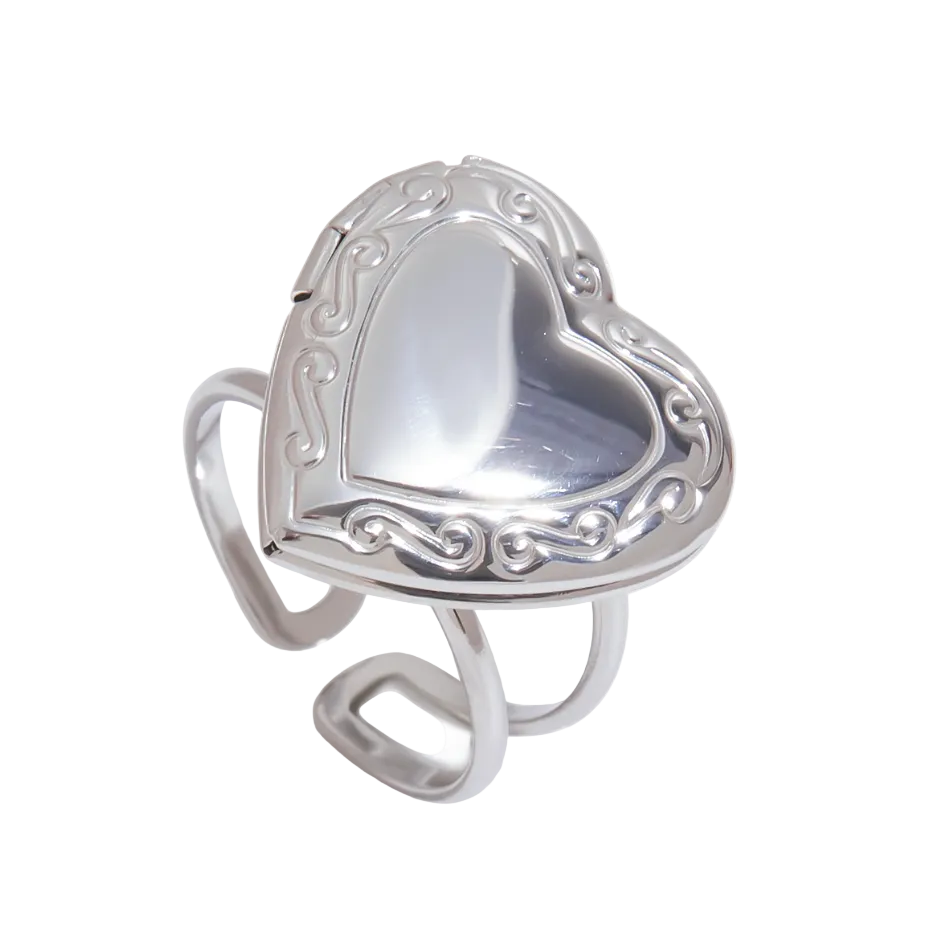 Locket Ring Silver