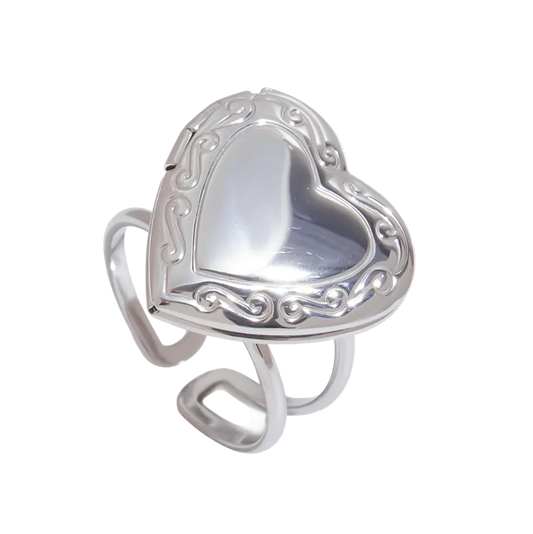 Locket Ring Silver